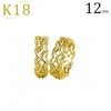 K18フープイヤリング(ピアリング)(12mm)(ej0009k)
