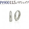 Ptフープイヤリング(ピアリング)(11.5mmペアシェープ)(ej0033pt)
