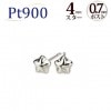 Pt　スターピアス（4mm、0.7mm芯)|スター|ピアス(地金)