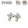 Pt　クロスピアス（0.9mm芯)|クロス|ピアス(地金)