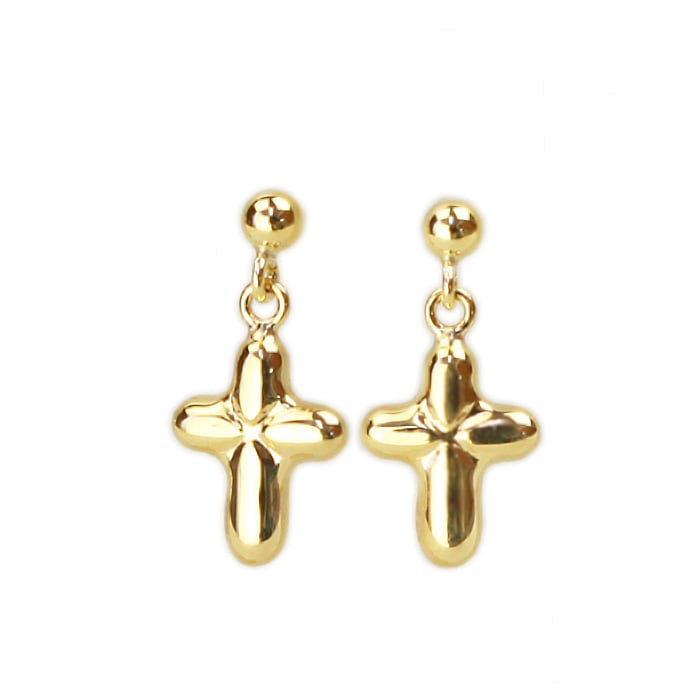 ファッション K18 揺れるクロスピアスCiurlare（0.9mm芯)(sccbk) | ピアス(地 アクセサリー