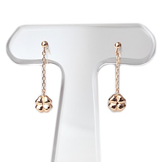 Pt 揺れるクローバーピアスIris（0.9mm芯)(scbvpt) | ピアス(地金