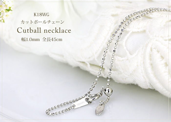 K18WG�����åȥܡ���(�졼�����ܡ���) �ͥå��쥹��45cm����1.0mm�����饤��AJ��