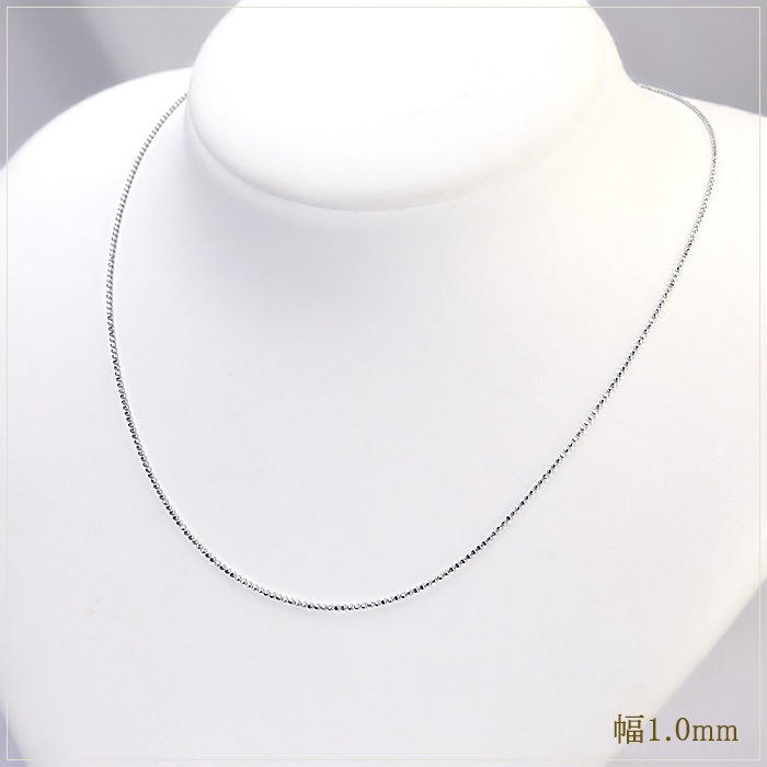 K18WG�����åȥܡ���(�졼�����ܡ���) �ͥå��쥹��45cm����1.0mm�����饤��AJ��