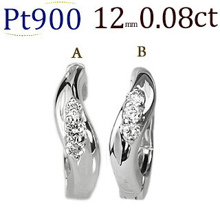 Pt�ա��ץ�����(�ԥ����)(0.08ct)(12mm)(ed0004pt)