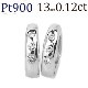 Ptաץ(ԥ)(0.12ct)(13mm)(ed0008pt)