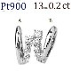 Ptաץ(ԥ)(0.20ct)(13mm)(ed0006pt)