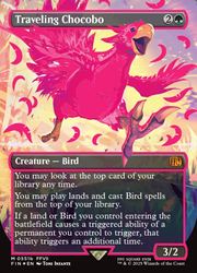 MTG 旅するチョコボ ネオンインク 桃 赤 MTG】(ENG)(FOIL) ネオンインク赤)旅するチョコボ(FIN) 緑◇神話