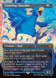 MTG】(ENG)(FOIL) ネオンインク青)旅するチョコボ(FIN) 緑◇神話