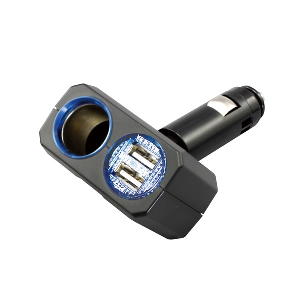 ��å��������������å� ���������꡼�����å� USB 2�� 4.8A 2��Ʊ������ DC12V�� ��󥰥饤�ȥ����å� �ǥ��쥯�����/PZ-708