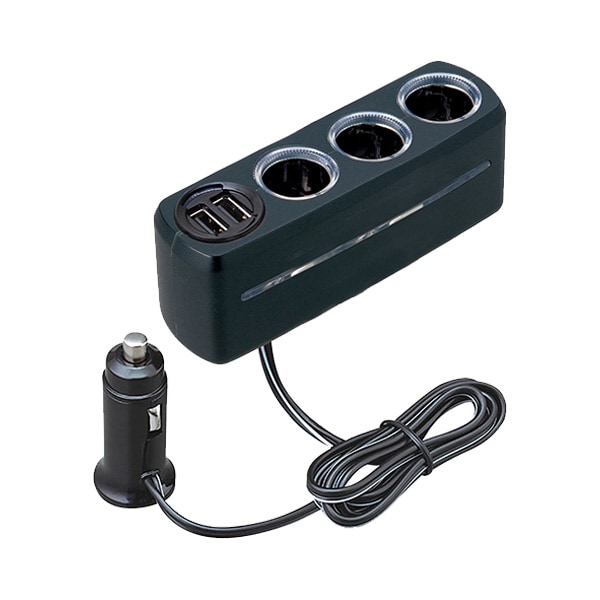 ������ ����ߥ����å�4 �֥�å� ���󥸥������� DC12V 3ϢDC�����å� USB�ݡ��� 1m�����ɥ����� ���Ŵ� H45��W120��D37mm F285