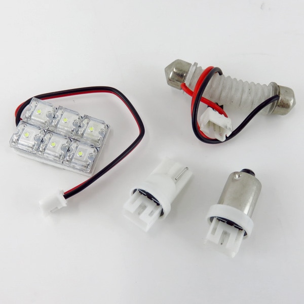 �֥쥤�� 6ϢLED�롼����� T10��31/T10�����å�/G14 �ۥ磻�� ���̥����� 28mm��44mm�Υ롼�����б� �ݥ������ �ɥ������� BE-785