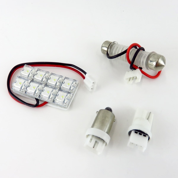 �֥쥤�� 8ϢLED�롼����� T10��31/T10�����å�/G14 �ۥ磻�� ���̥����� 28mm��44mm�Υ롼�����б� �ݥ������ �ɥ������� BE-786