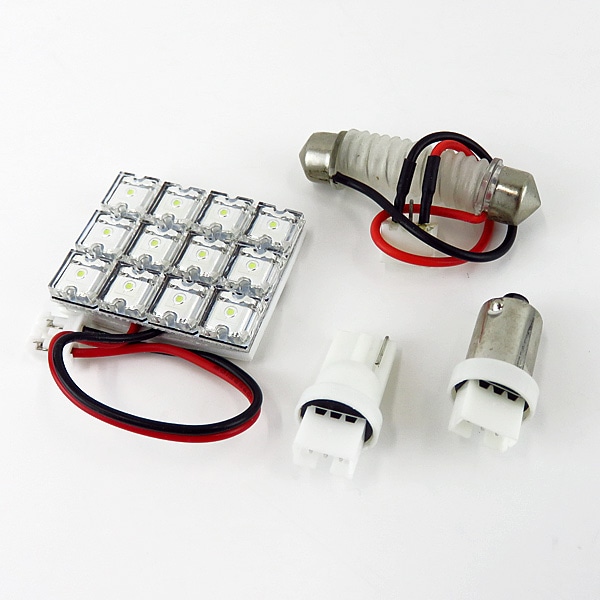 �֥쥤�� 12ϢLED�롼����� T10��31/T10�����å�/G14 �ۥ磻�� ���̥����� 28mm��44mm�Υ롼�����б� �ݥ������ �ɥ������� BE-787