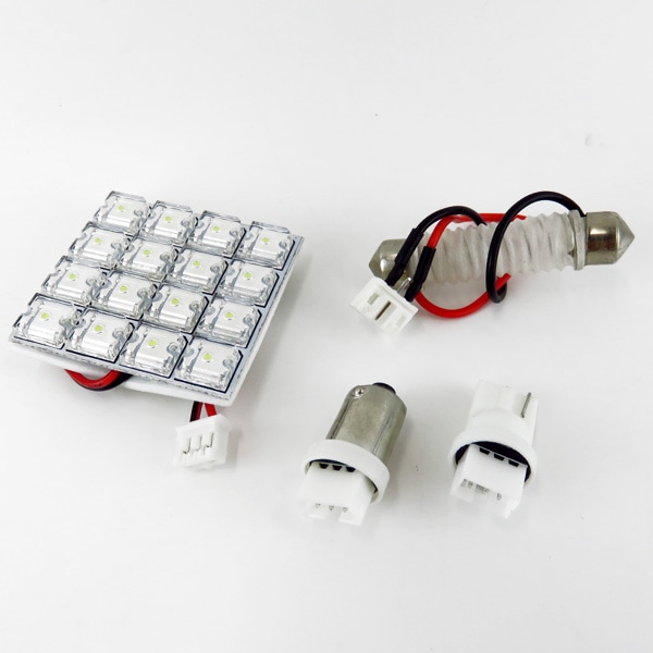 �֥쥤�� 16ϢLED�롼����� T10��31/T10�����å�/G14 �ۥ磻�� ���̥����� 28mm��44mm�Υ롼�����б� �ݥ������ �ɥ������� BE-788