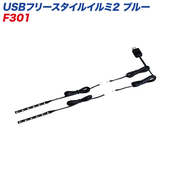 ������ USB�ե꡼�������륤���2 �֥롼 LED ����ߥ͡������ ȯ������10cm 2���� F301