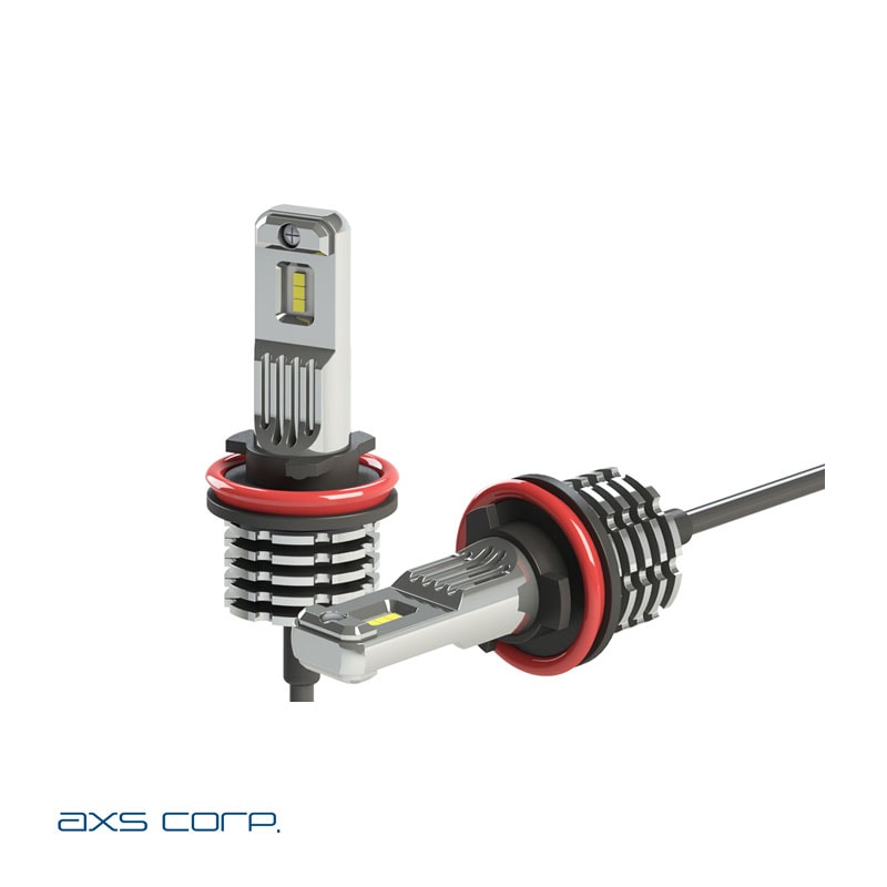 ��������/axs LED�ե����饤�ȥХ�� H11/H8/H16 �ۥ磻�� 10000K 1900lm DC12V������ �Х�ָ� �������б� GRX-724
