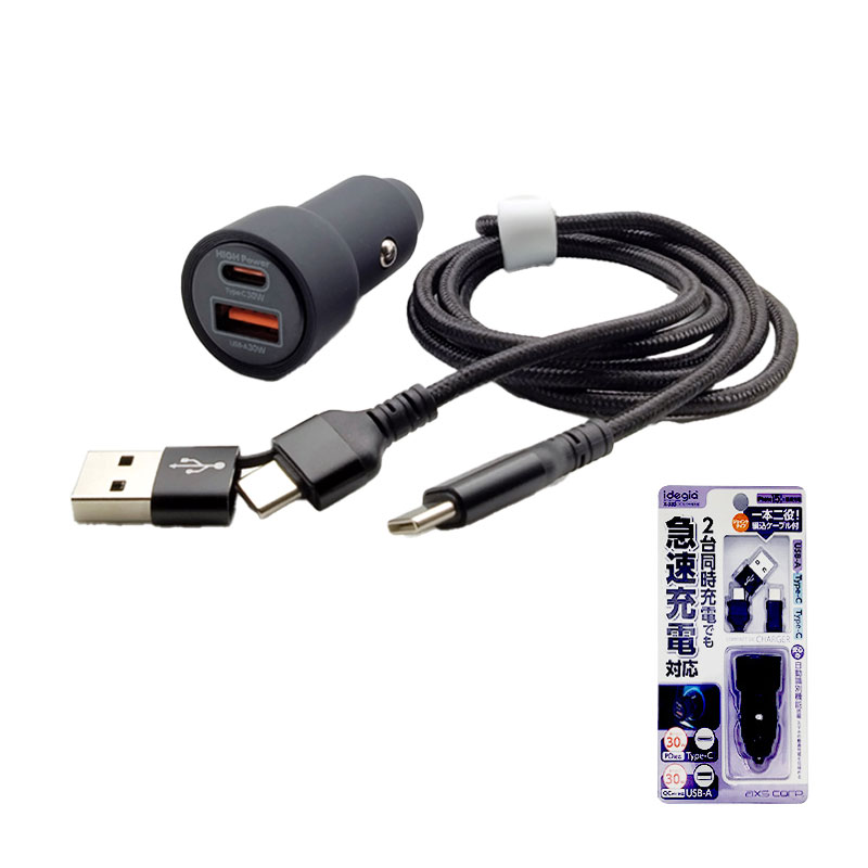 DC2ݡȽŴ C+A Թߥ֥ DC12/24V ޥ۽ PD QC Ʊѻ60W ֥åȤб  X-333