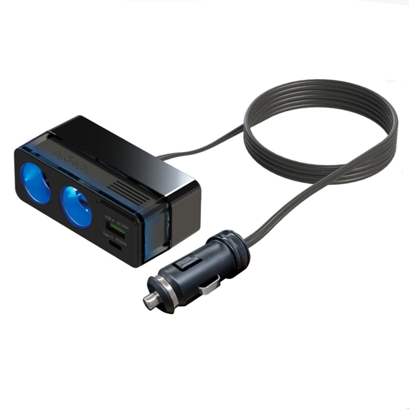 2Ϣ�����ɥ����å�+2USB(PD+QC) �����������å� ���ޥ�  DC12V��24�ֶ���  �������� X-325