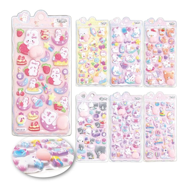 おしりシール プクプク プリケツ ぷっくり ふにふにおしりシール もこもこ 立体シール シール交換 かわいい うさぎ くま シル活 3D立体シール メール便