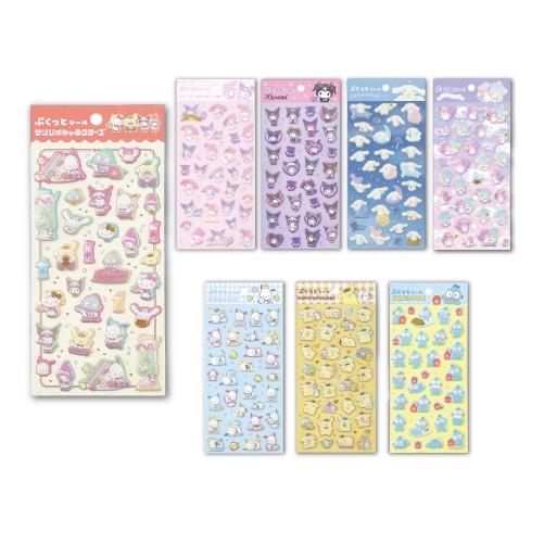 サンリオ ぷくっとシール ぷくっとステッカー サンリオキャラクターズ クロミ シナモロール 箔付 シール交換 シル活 山野紙業 メール便