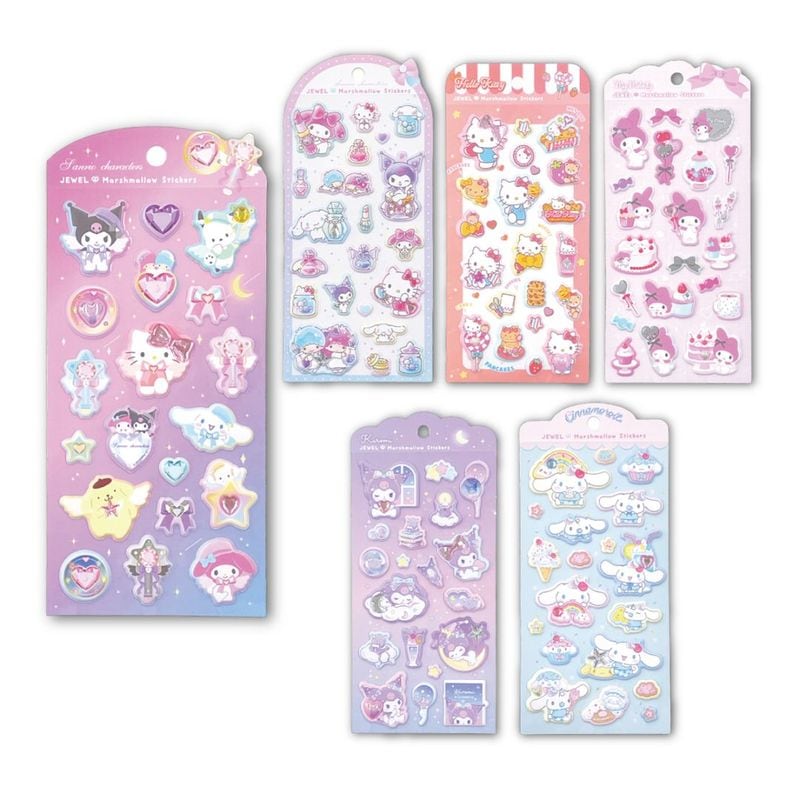 サンリオ ジュエルマシュマロシール ぷくっと キラキラパーツ サンリオキャラクターズ クロミ シール交換 シル活 T'Sファクトリー メール便