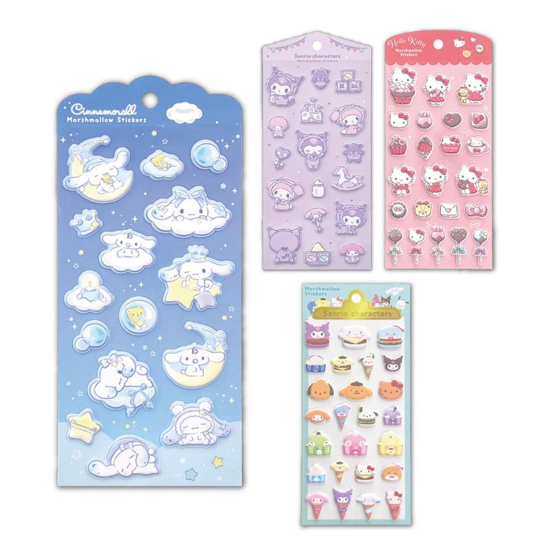 サンリオ マシュマロシール ぷくっと サンリオキャラクターズ クロミ シナモロール ハローキティ シール交換 シル活 T'Sファクトリー メール便