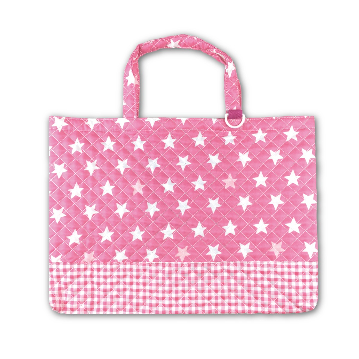 レッスンバッグ 星柄 キルト素材 ネイビー ブルー ピンク 男の子