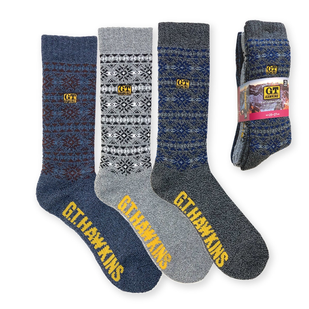 ソックス hsyng GUNZE（グンゼ） GT HAWKINS ショートソックス 3足セット メンズ