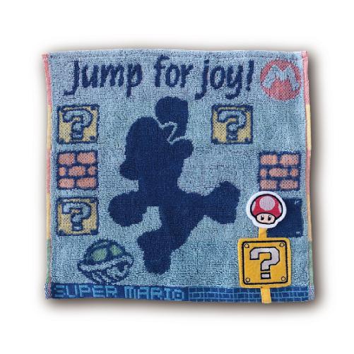タオルハンカチ ループ付 スーパーマリオ ハンドタオル 25×25cm