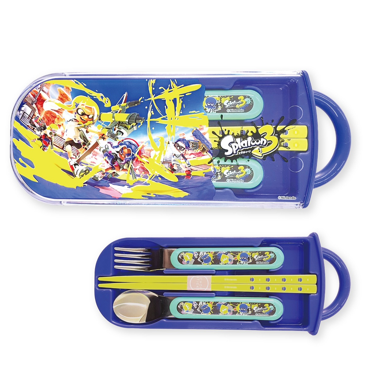 トリオセット 箸 スプーン カトラリーセット キャラクター 抗菌 銀イオン 食洗機 スライド式 お弁当 給食 ランチ 名前シール 幼稚園 日本製 メール便 スケーター