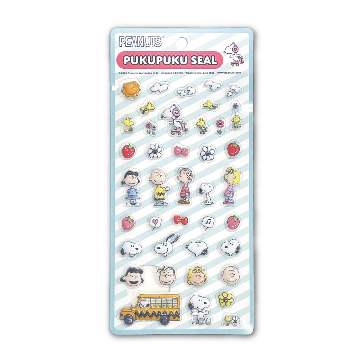 ぷくぷくシール スヌーピー snoopy ウッドストック キャラクターシール 