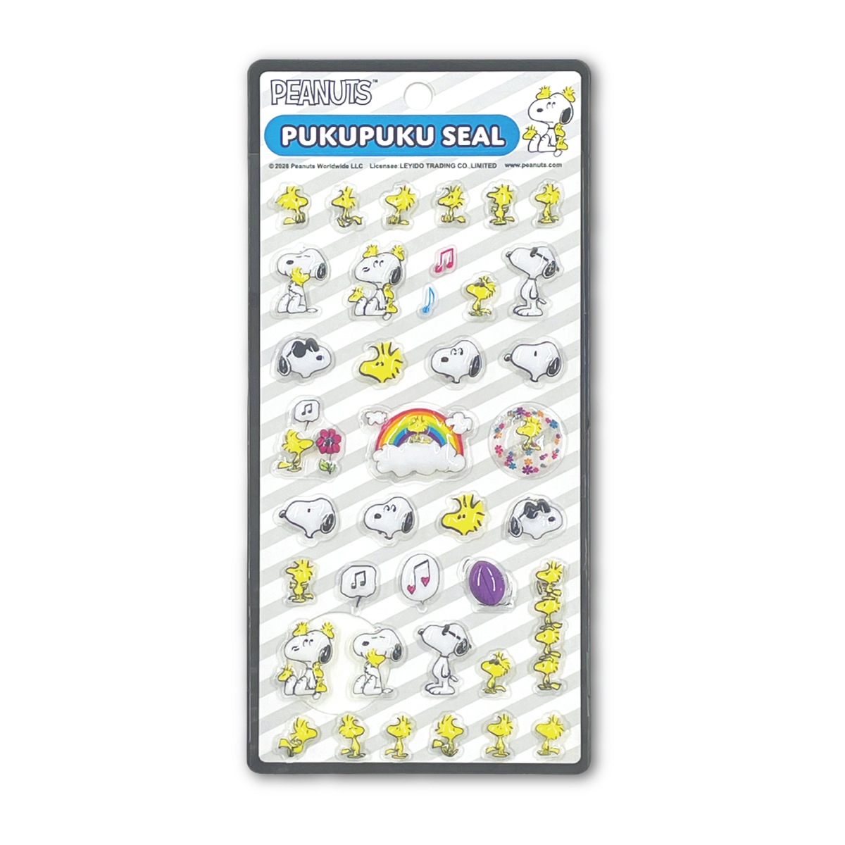 ぷくぷくシール スヌーピー snoopy ウッドストック キャラクターシール