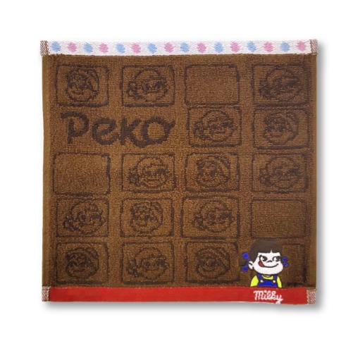 ハンドタオル ペコちゃん ペコ＆ポコ ミルキー タオルハンカチ ミニ