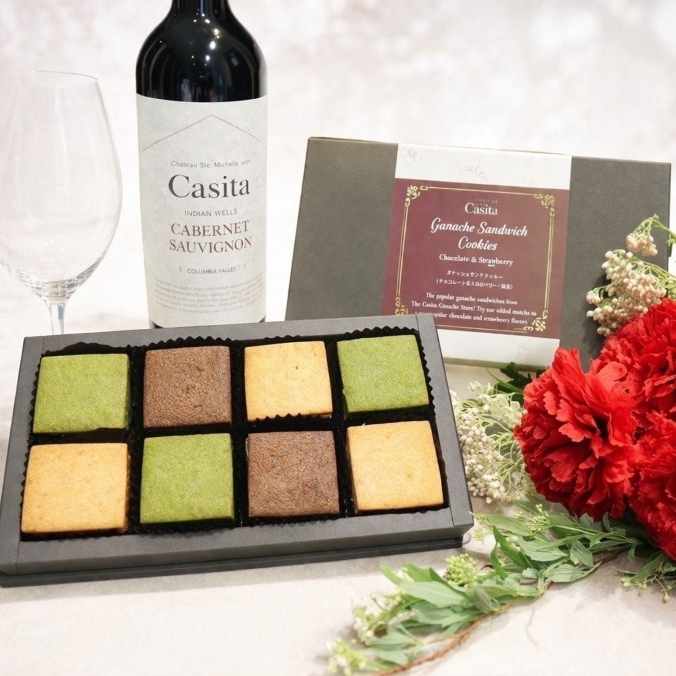 【Mother's Day 2026】Casita オリジナル ガナッシュサンドクッキー（チョコレート＆ストロベリー＆抹茶）