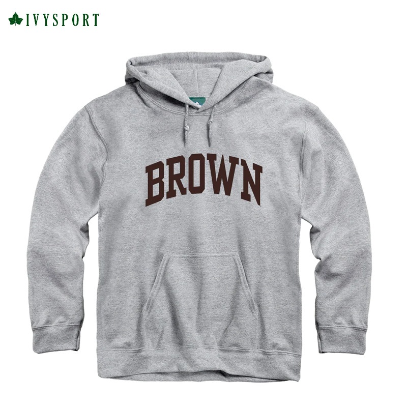 IVYSPORT [ӡݡ] - Brown Classic Hooded Sweatshirt (Heather Grey)