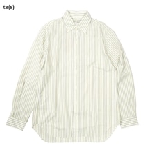 ts(s)[ƥ] - B.D.SHIRT - PASTEL COLOR BLOCK STRIPE COTTON CLOTH - GREEN