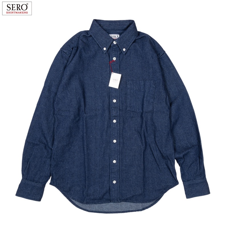 SERO [セロ] L/S B.D SHIRTS 8.5oz DENIM INDIGO SHIRT 原宿キャシディ