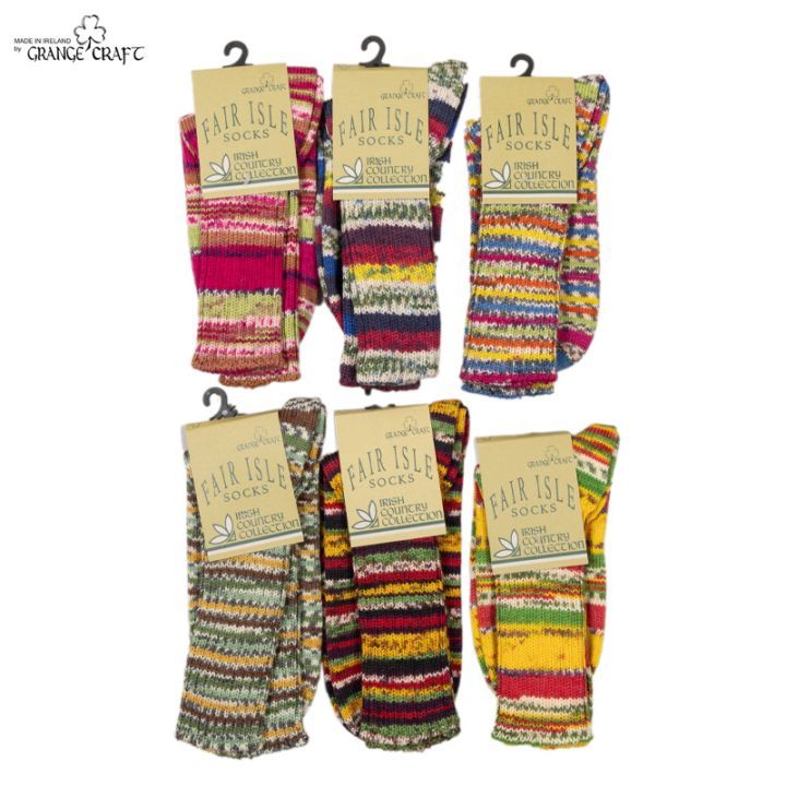 GRANGE CRAFT [����󥸥�����ե�] - FAIRISLE WOOL SOCKS  / 6Col.