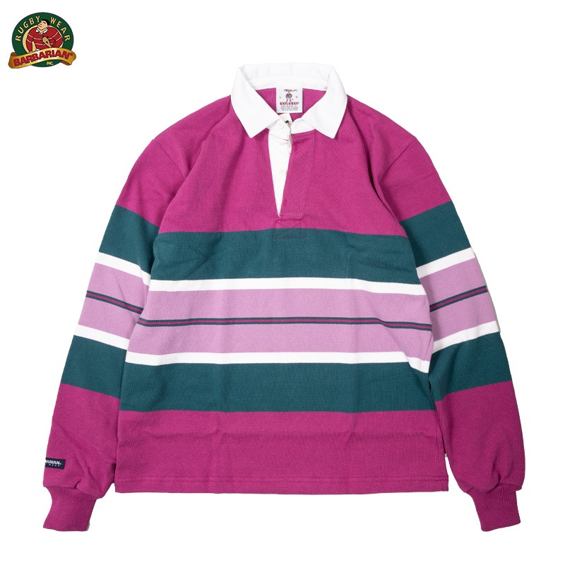 BARBARIAN [СХꥢ] - 12oz HEAVY WEIGHT RUGBY COLLAR L/S SHIRT - BOLD MOUNTAINEER - 3COL.