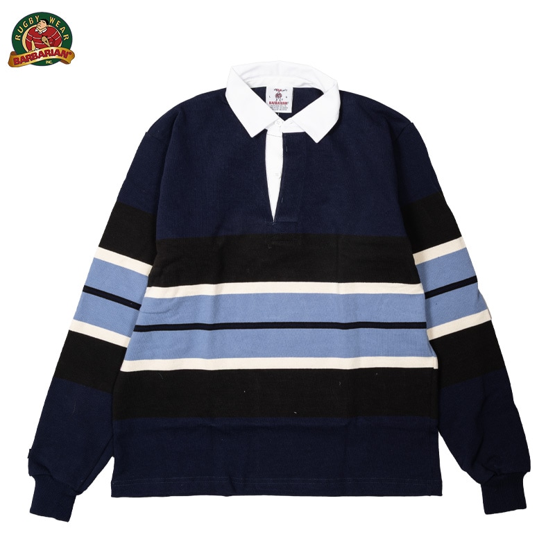 BARBARIAN [СХꥢ] - 12oz HEAVY WEIGHT RUGBY COLLAR L/S SHIRT - BOLD MOUNTAINEER - 3COL.