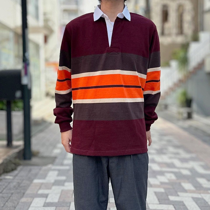 BARBARIAN [СХꥢ] - 12oz HEAVY WEIGHT RUGBY COLLAR L/S SHIRT - BOLD MOUNTAINEER - 3COL.