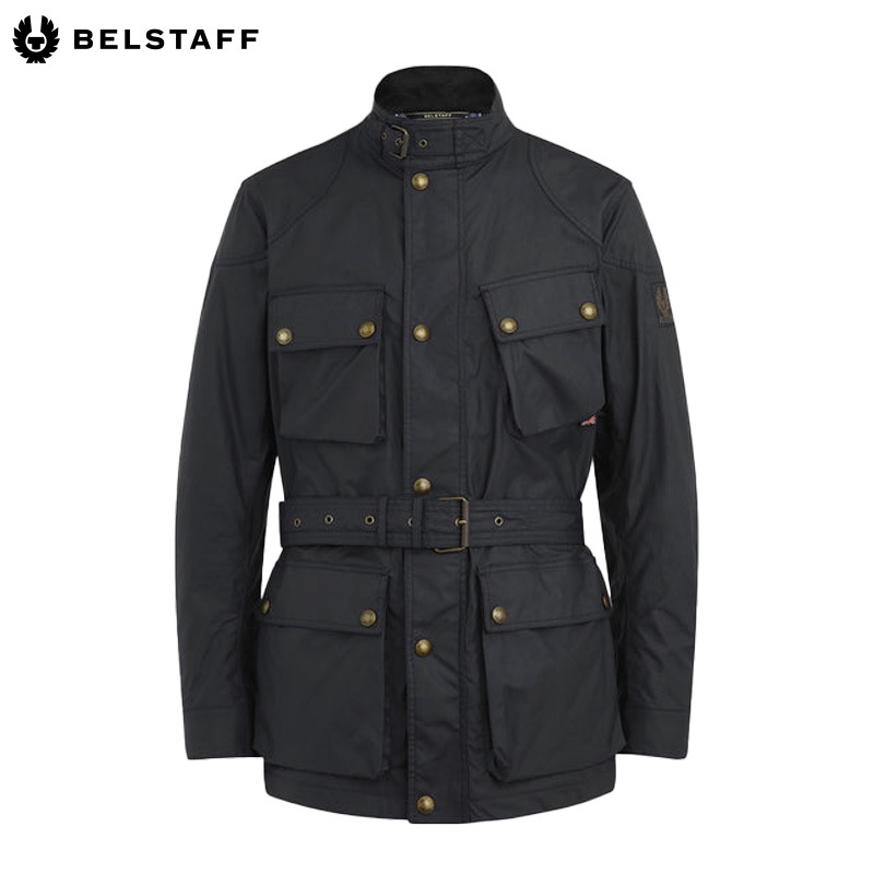 RESTOCKBELSTAFF [٥륹å] - TRIALMASTER JACKET - 6oz WAX COTTON - BLACK