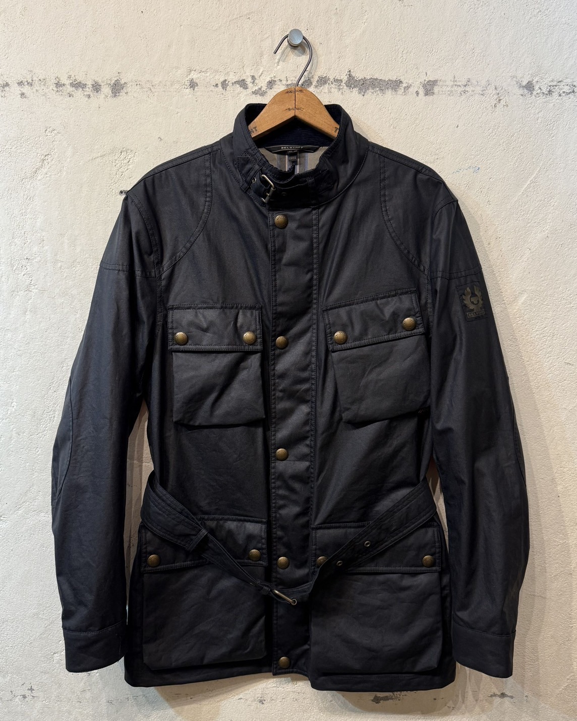 RESTOCKBELSTAFF [٥륹å] - TRIALMASTER JACKET - 6oz WAX COTTON - BLACK