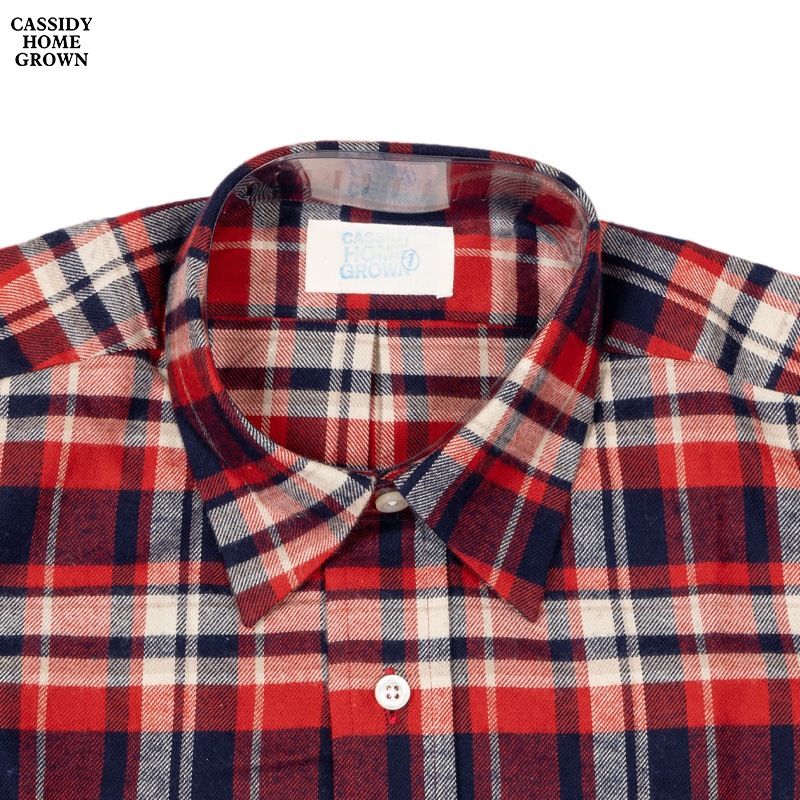 CASSIDY HOME GROWN [㥷ǥۡ॰] - COTTON FLANNEL REGULAR COLLAR SHIRTS - RED CHECK