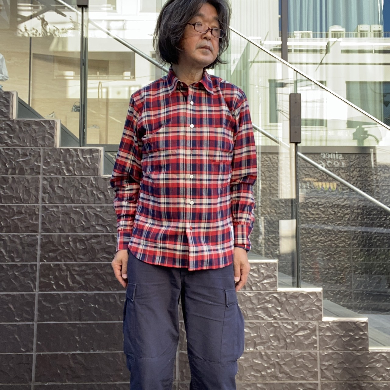 CASSIDY HOME GROWN [㥷ǥۡ॰] - COTTON FLANNEL REGULAR COLLAR SHIRTS - RED CHECK