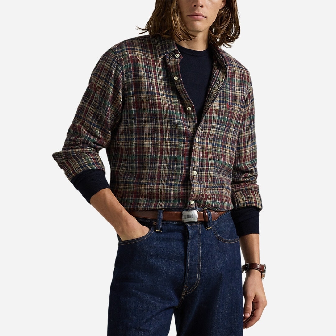 POLO RALPH LAUREN ڥݥե- CUSTOM FIT PLAID BRUSHED FLANNEL SHIRT  / 2COL.