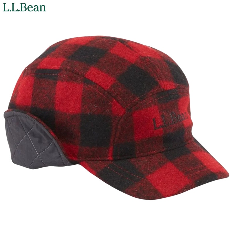 L.L.Bean [롦롦ӡ] - Adults' Maine Guide Wool Cap with PrimaLoft, Plaid  - RED / BLACK