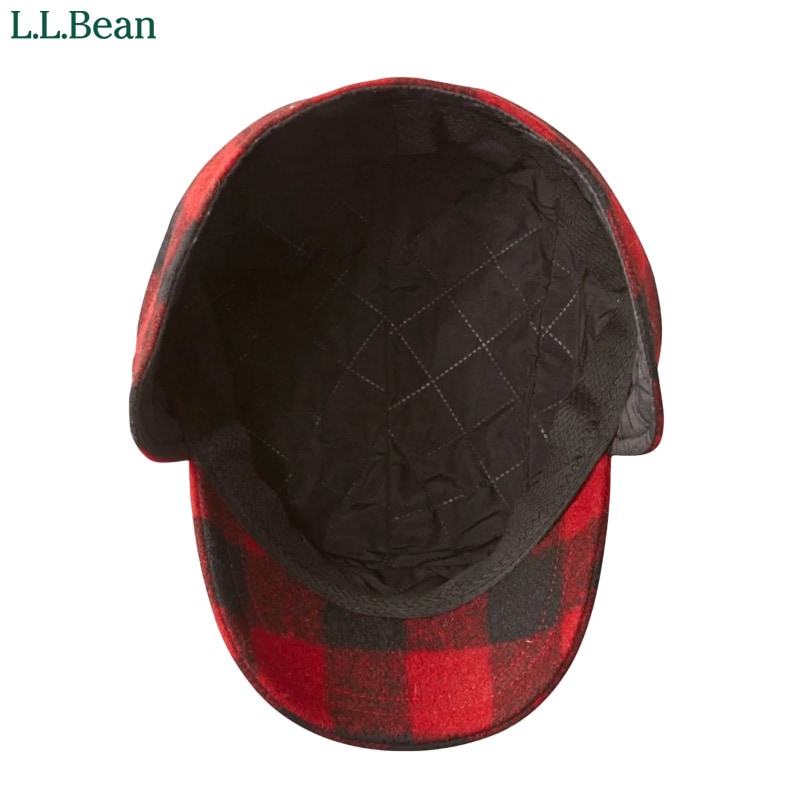 L.L.Bean [롦롦ӡ] - Adults' Maine Guide Wool Cap with PrimaLoft, Plaid  - RED / BLACK