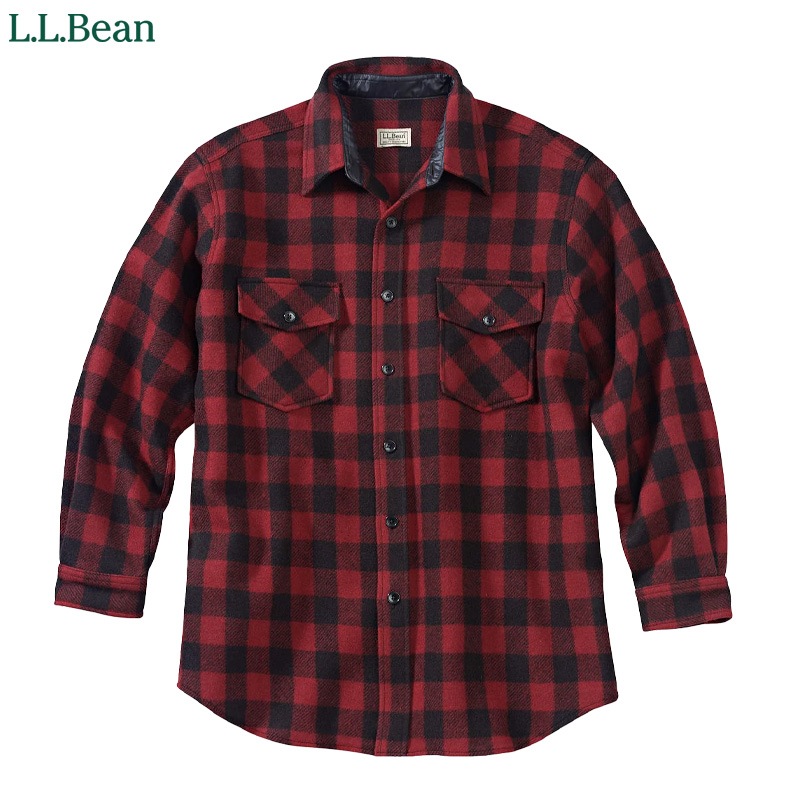 L.L.Bean [���롦���롦�ӡ���] - Men's Maine Guide Shrt - RED / BLACK